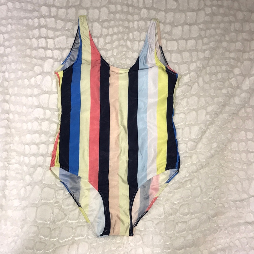 NWT Striped One Piece Bathing Suit